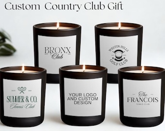 Custom Country Club Candles, Candles for Lobby Golf Club Tennis Club, Candle Wholesale, Resort and Hotel Gifts Restaurant Candles Spa Candle