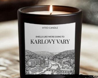 Karlovy Vary Surprise Trip Candle Smells Like a Trip to Czech Republic Gift Home Decor Czechia Vacation Souvenir Trip