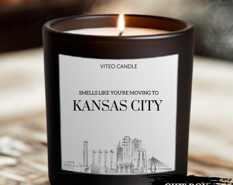 Moving to Kansas City Gift Candle Housewarming Moving Gift for Friend Farewell Gift Kansas Moving Souvenir Gift