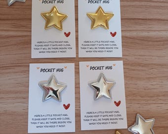 Silver or gold pocket hug - little token gift