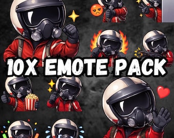 Arc Raiders Twitch Emotes | Sci-Fi Streamer 10-Emote Pack (PNG Files)