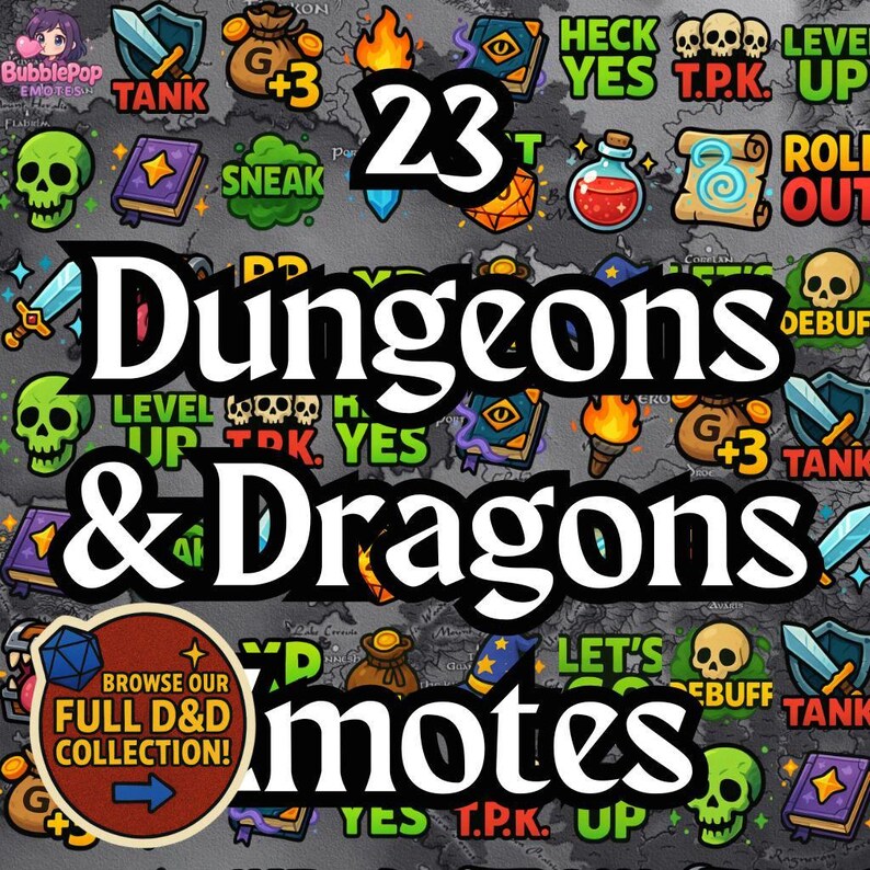 23 Dungeons & Dragons Twitch Emotes – Dnd Icons, Funny RPG Text Emotes ...