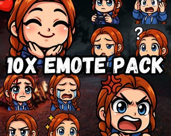 Meg Thomas Chibi Emotes | 10x DBD Twitch & Discord Pack (Digital Download)