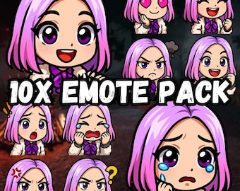 Yun-Jin Chibi Emote Pack | Dead by Daylight Streamer Graphics (PNG)