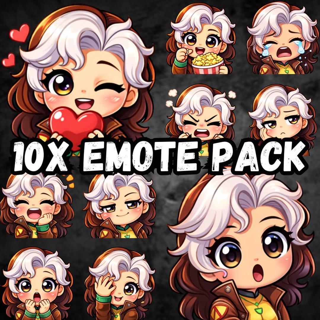 Marvel Rivals Rogue Emote Pack | Cute Chibi Twitch Emotes | 10 Gamer ...