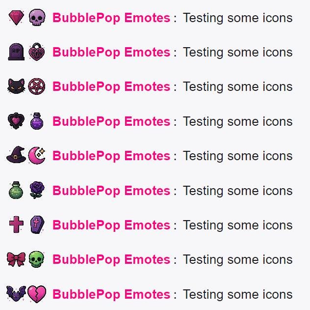 Cursed Cuties Twitch Sub Badges – Spooky Goth Kawaii Emotes - Etsy