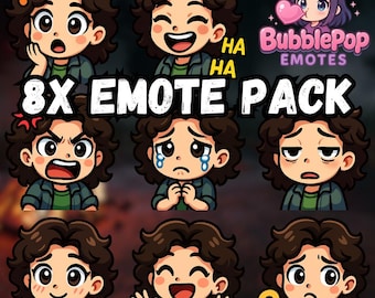 Ellen Ripley Emote Pack | 8x Chibi Emotes | DBD Horror Game Inspired | Twitch & Discord PNG