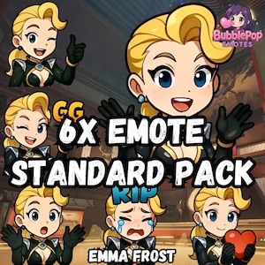 Emma Frost Emotes: Chibi X-Men Twitch & Discord Emoji Pack