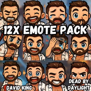 David King Emotes: 12x DBD Chibi Twitch & Discord Emote Pack