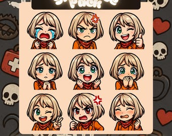 Ashley Graham Chibi Emotes: Pakiet streamerów Resident Evil 4 (pobranie cyfrowe)