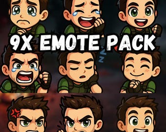 Chris Redfield Emotes: Pakiet transmisji na żywo z gry Resident Evil na Twitchu/Discordu (do pobrania w wersji cyfrowej)