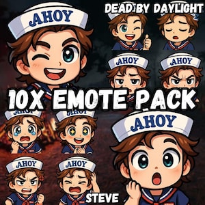 Chibi Steve Twitch Emotes: DBD Streamer Icons (Digital Download)