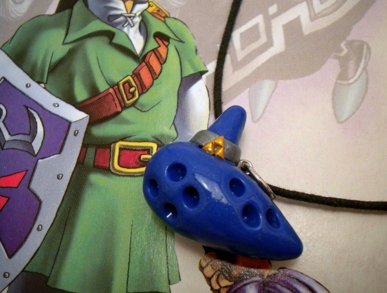 Ocarina of Time Necklace Legend of Zelda Nintendo Etsy