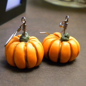 Rustic Fairytale Pumpkin Earrings Dangle image 5