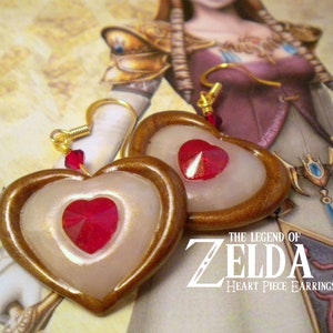 Twilight Princess Heart Piece Earrings - Legend of Zelda - Nintendo