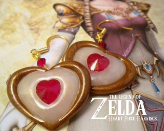 Twilight Princess Heart Piece Earrings - Legend of Zelda - Nintendo