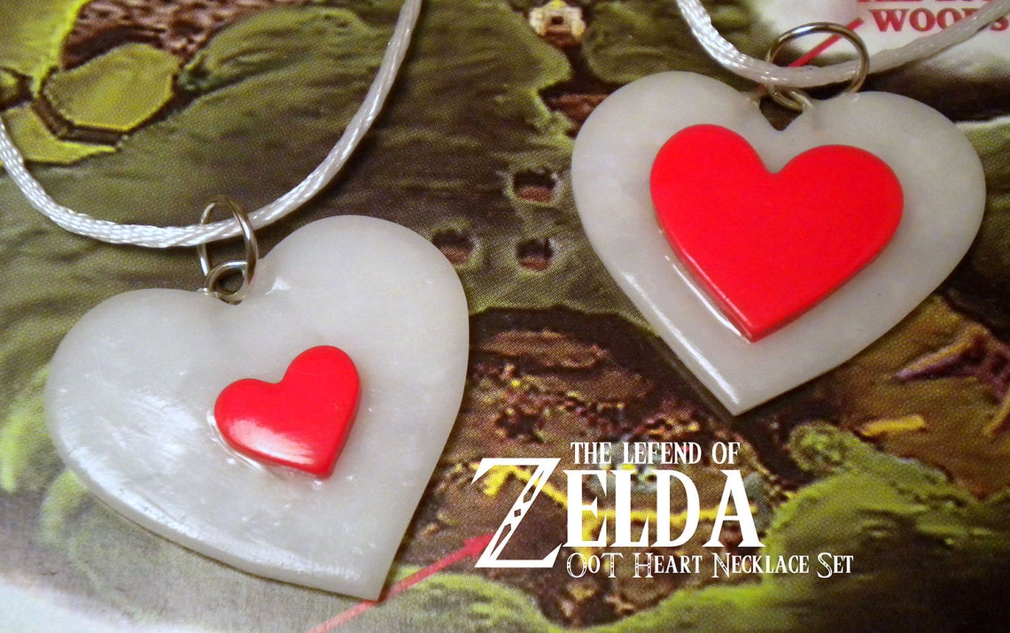 Ocarina of Time Heart Container Necklace Legend of Zelda Etsy
