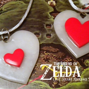 Ocarina of Time Heart Container Friendship Necklace Set - Legend of Zelda