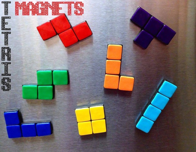Tetris Magnet Set 7 Pieces Nintendo image 1