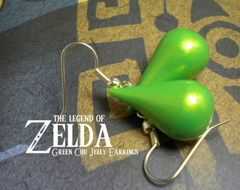 Green Chu Jelly Earrings (Glow in the Dark) - Legend of Zelda - Nintendo