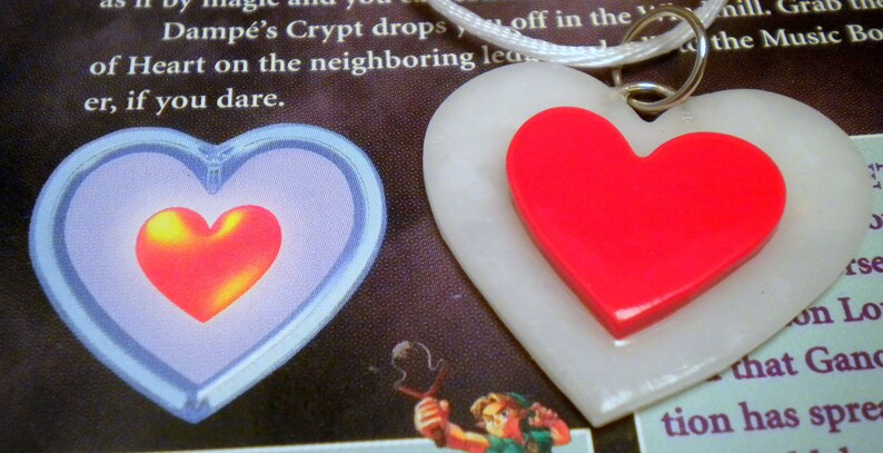 Ocarina of Time Heart Container Necklace Legend of Zelda Nintendo image 2