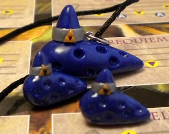 Ocarina Necklace and Earrings Set (Post or Dangle) - Legend of Zelda - Nintendo