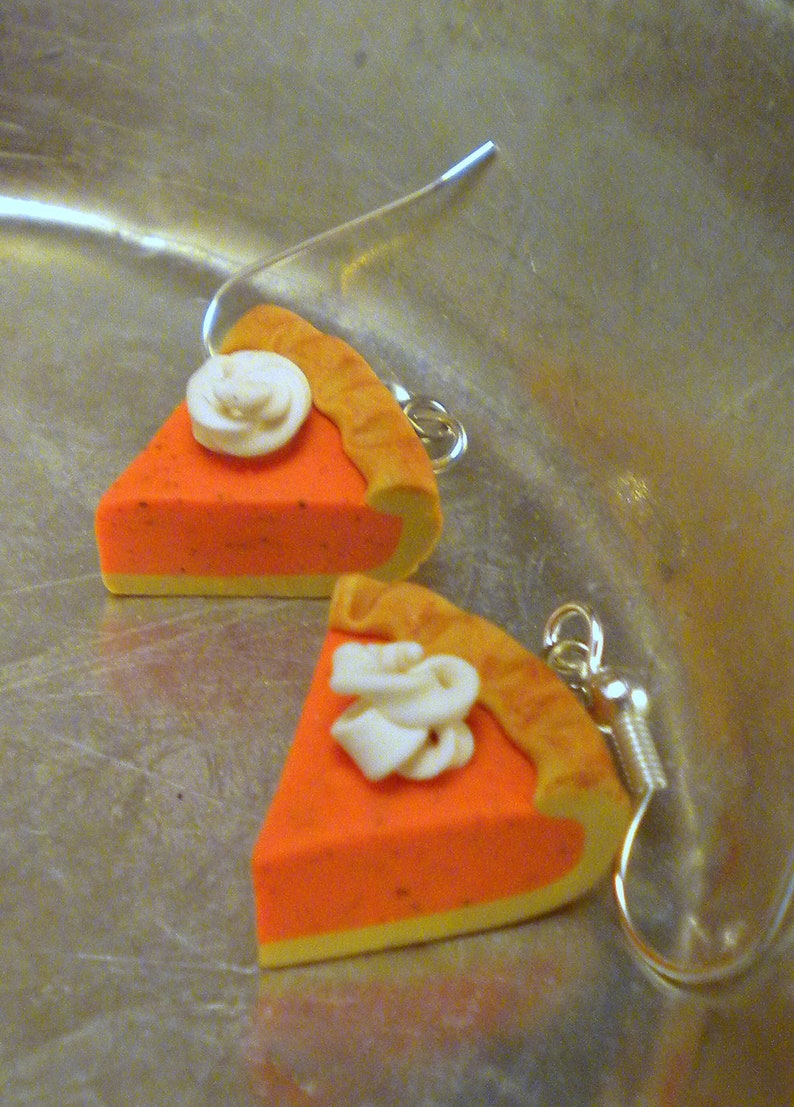 Pumpkin Pie Set Necklace and Earrings Post or Dangle image 4