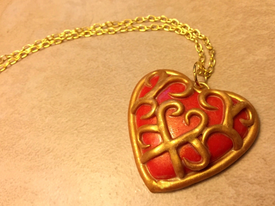 Skyward Sword Heart Container Necklace Legend of Zelda Etsy