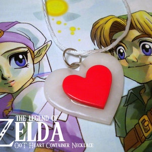 Ocarina of Time Heart Container Necklace Legend of Zelda Nintendo image 1