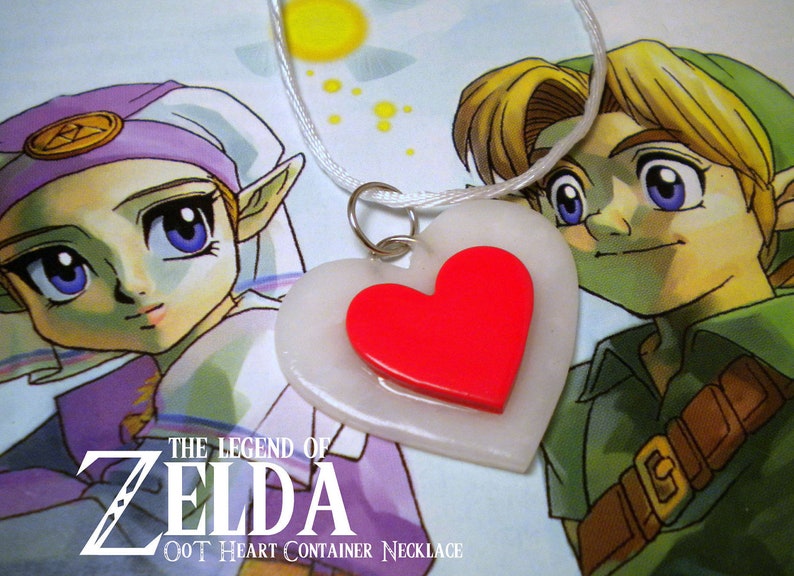 Ocarina of Time Heart Container Necklace Legend of Zelda Nintendo image 1