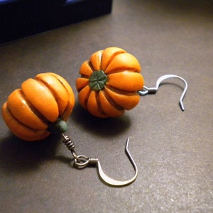 Rustic Fairytale Pumpkin Earrings Dangle image 3