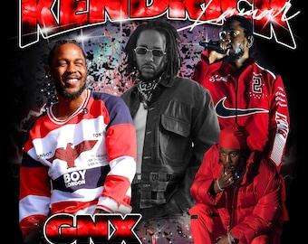 Design per maglietta ispirato al tour GNX di Kendrick Lamar – Download digitale stampabile per sublimazione e trasferimento termico