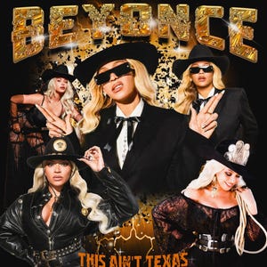 Beyoncé Cowboy Carter PNG – Camiseta Western Glam Futuristic Concert – Download digital para impressão de camisetas, canecas, sacolas e muito mais!