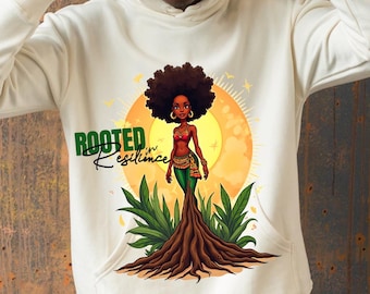 Download digitale Juneteenth – Radicato nella resilienza PNG per magliette fai da te, borse e altro / Design con orgoglio per la cultura nera