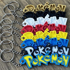 Pokemon-Inspired Keychain | Custom Color Options | 3D Printed Collectible for Fans & Gift Giving