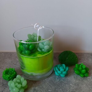 Candle summer decoration summer party decoration succulent flower plant green table decoration