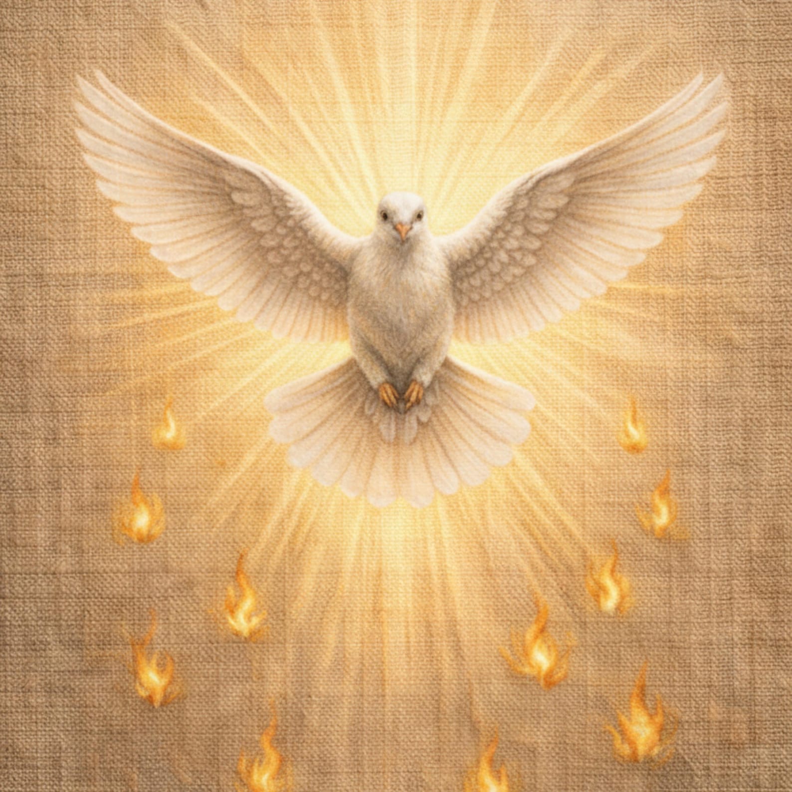 Holy Spirit Dove Textile Wall Art Printable, Pentecost Christian Decor ...