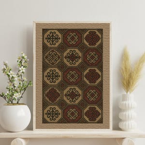 Vintage Tapestry Print: Boho Textile Wall Art (Digital Download)