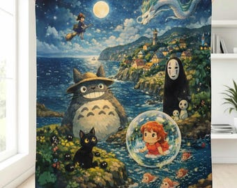Fleece sherpa deken anime - Manga en fantasy Japans karakter sherpa pluche plaid kawaii decorcadeau