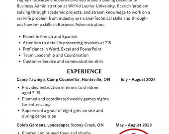 Student Resume Template | ATS-Friendly Student Resume | Editable Internship CV for College and University