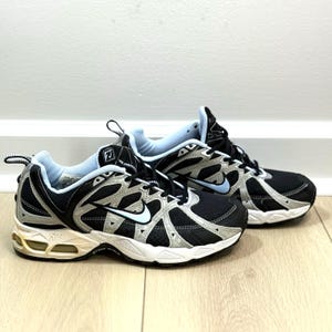 Vintage Nike Air Trail Running Shoes Men&#39;s Size 10 Black Gray Blue 309995-041