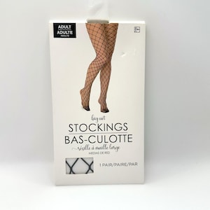 Suit Yourself Costume Co. Black Big Net Fishnet Stockings – Adult One Size Fits