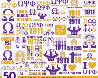 Omega Psi Phi SVG Bundle | Greek Fraternity SVG Designs | Shield, Alpha Omega SVG | Cricut & Silhouette Cut Files | Digital Download