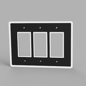 Triple Light Switch Cover Plate - Custom Colors Available