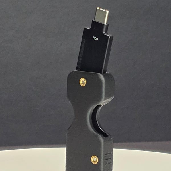 Carbon Fiber PLA YubiKey C 5 NFC Case – Keychain Ready - 11 colors available