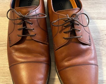 Men’s Cole Haan Cap Toe, Brown Dress Shoes, Grandios Classic Lace Up - 11M
