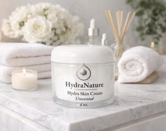 Unscented Skin Cream – Gentle Face Body Moisturizer Sensitive Skin – White Cocoa Butter Botanical Skincare