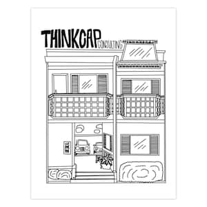 Tarjetas de felicitación en blanco y negro de Thinkcap Consulting Co.