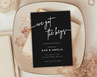 Editable Housewarming Party Invitation Digital Canva Template Printable House Warming Invite New Home Modern Housewarming Invitations
