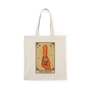 Divine Cheeto Tarot Tote - Mystical Canvas Bag for the Modern Witch